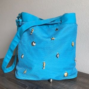 Blue “take me to the beach” purse